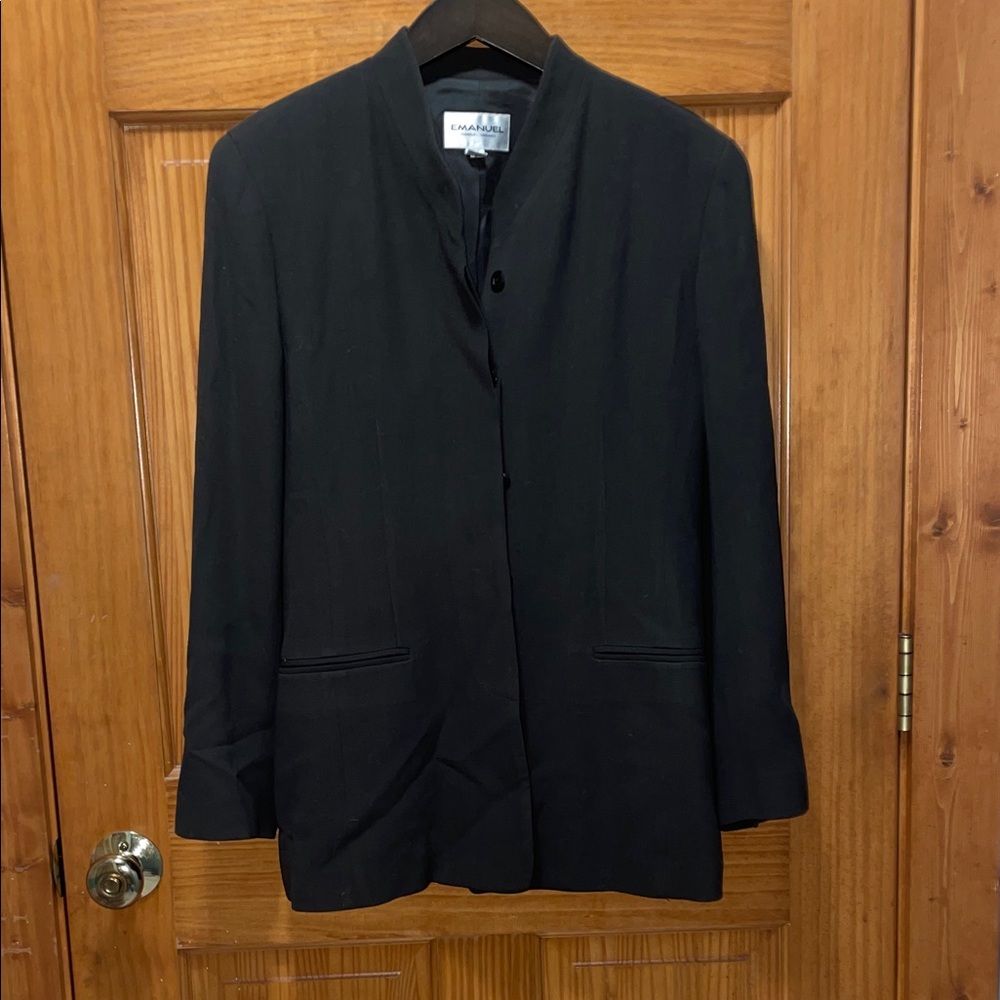 Emanuel Ungaro Charcoal Blazer with Skirt